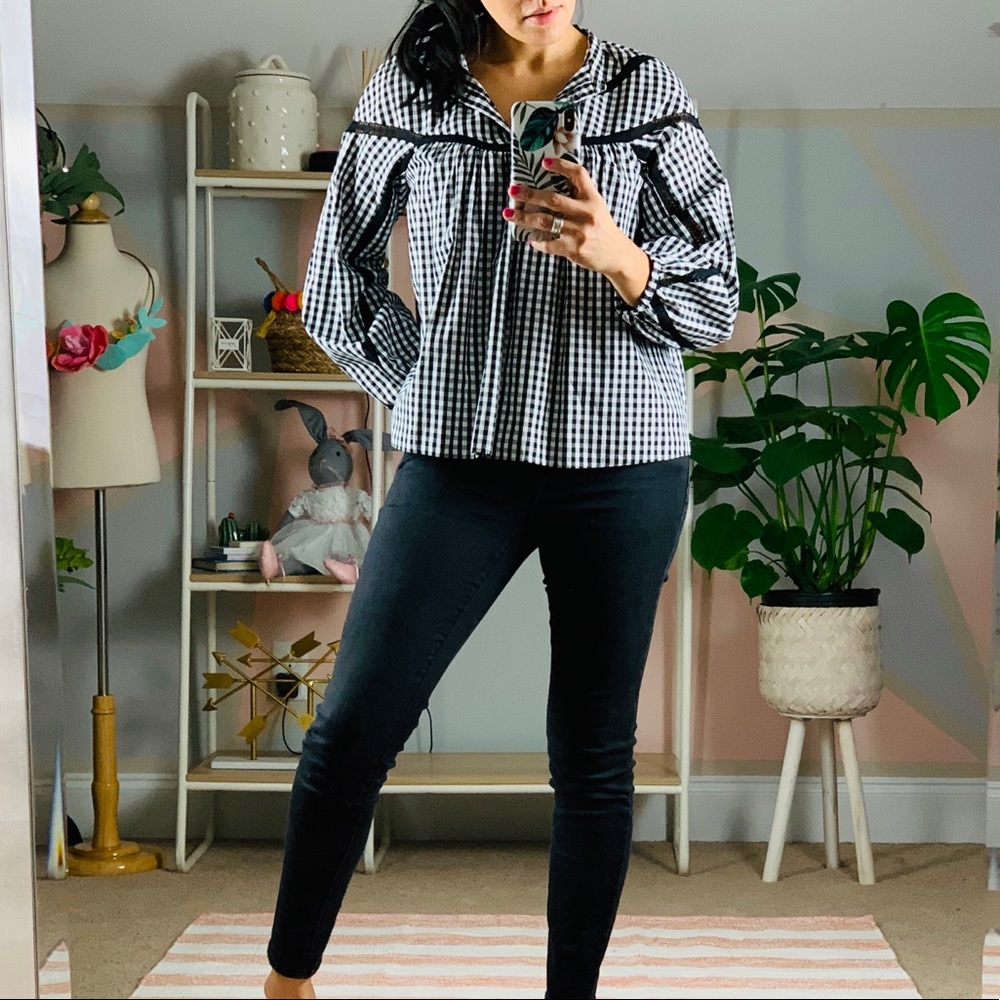 Zara gingham top
